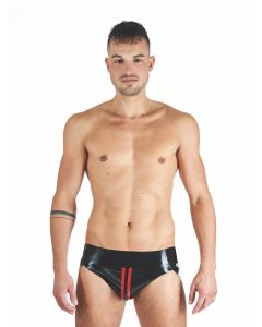 Mister B Rubber Jock Strap Black Red - buy online at www.misterb.com