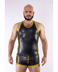 Mister B Tank Top Neopren schwarz-gelb