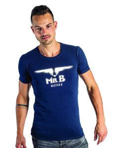 Mister B T-Shirt „Leuchtet im Dunkeln“ marineblau