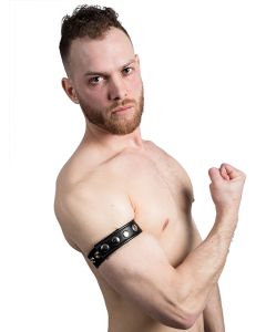 Mister B Leren Biceps Band Snap Studs
