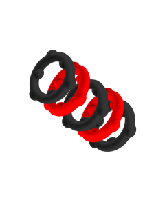 Oxballs GEARHEADS 5-pack spinner rings - Red Black