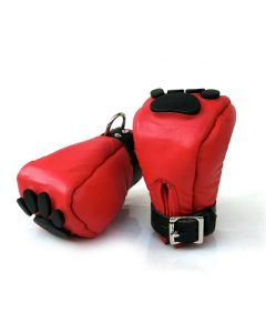 Mister B Leather Puppy Paws - Red Black - buy online at www.misterb.com