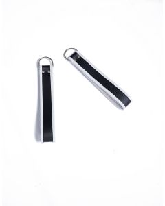 Mister B Ankle Sling Loops Black With White Piping