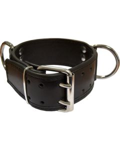 Mister B Leather Slave Collar D-Rings Broad