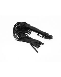 Mister B Impact Leather Flogger Wooden Handle Large