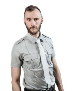 Mister B Sheep Leather Police Shirt Grey