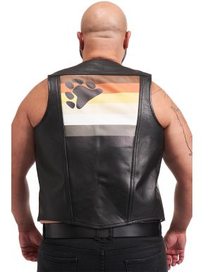 Mister B Leather Muscle Vest Bear Black