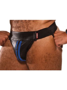 COLT Leather Jock Black-Blue - buy online at www.misterb.com