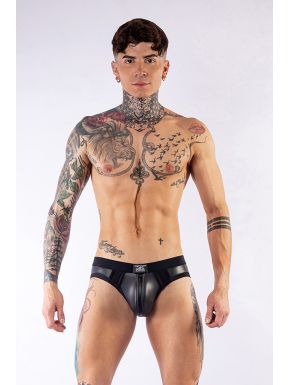 Mister B Neoprene Jock Brief Black - buy online at www.misterb.com