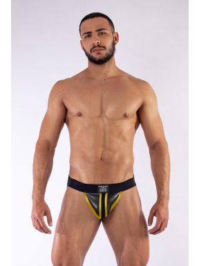 Mister B Neoprene Jockstrap Black Yellow - buy online at www.misterb.com