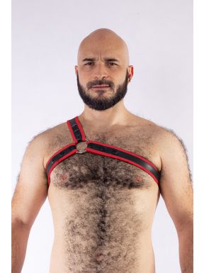Mister B Neoprene Triangle Harness Black Red