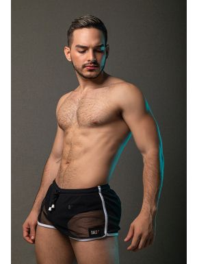 Dale Mas Mesh Short - Black White