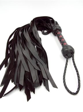Mister B Impact Premium Leather Flogger - Black