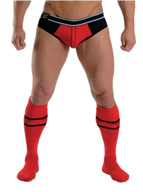 Mister B URBAN Football Socks with Pocket Red - buy online at www.misterb.com