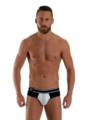 Mister B URBAN Bronx Brief White Black - buy online at www.misterb.com