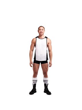 Mister B URBAN Mesh Tanktop Black White