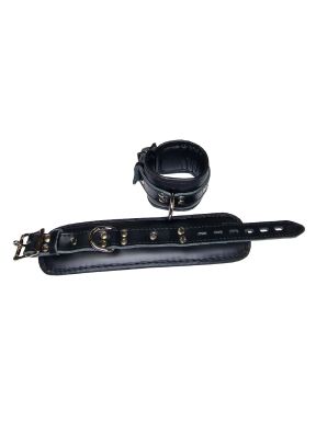 Mister B Essential Leather Lockable Ankle Restraints Black