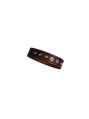 Mister B Leather Biceps Band Stitched - Dark Brown