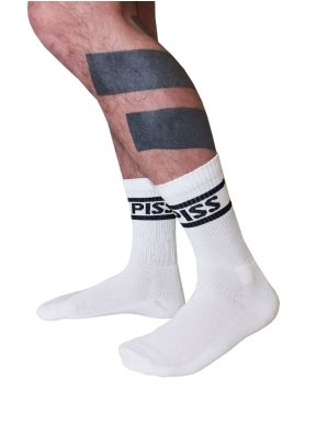 Mister B Crew Socks Piss White