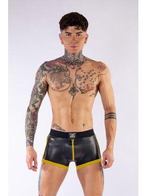 Mister B Neoprene Pouch Shorts Black Yellow - buy online at www.misterb.com