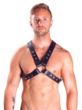 Mister B Leather Top Harness With Snap Studs - buy online at www.misterb.com