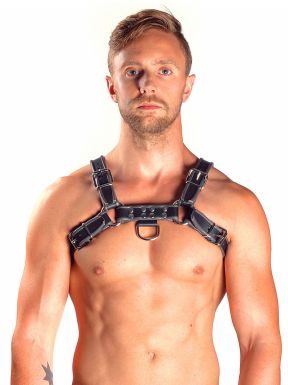 Mister B Leather Chest Harness Grey - buy online at www.misterb.com
