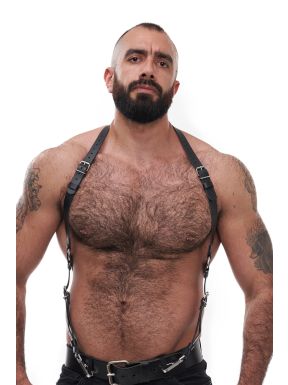 Mister B Serve Leather Butch Queen Harness Black