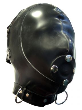 Mister B Rubber Extreme Hood With Removable Gag - buy online at www.misterb.com