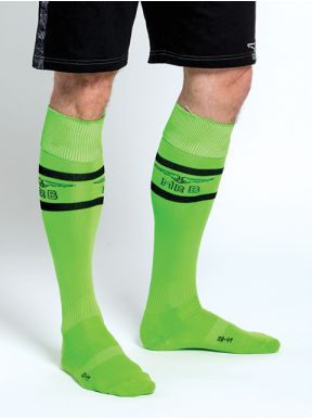 Mister B URBAN Football Socks with Pocket Neon Green - buy online at www.misterb.com